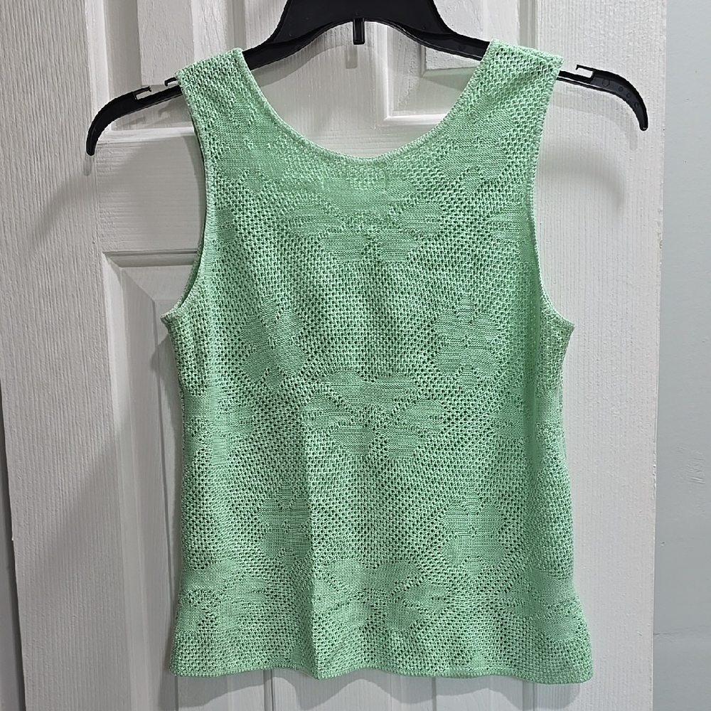 Green Knit Open Cardigan Skirt Set - Picture 3 of 10